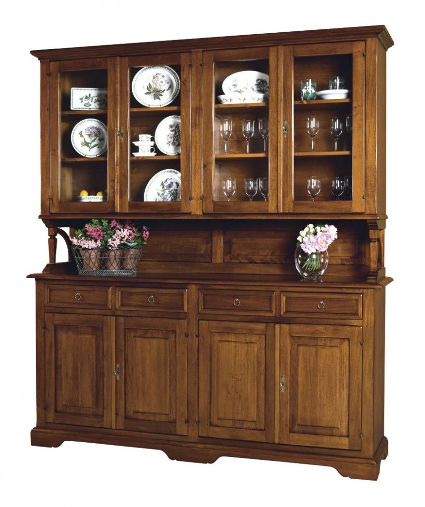 Credenza impero 4 ante con alzata